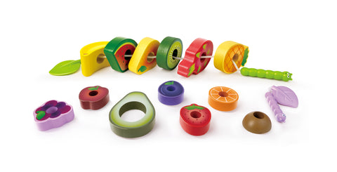 Hape Wooden Colorful Caterpillar Fruit Feast Playset