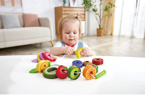 Hape Wooden Colorful Caterpillar Fruit Feast Playset