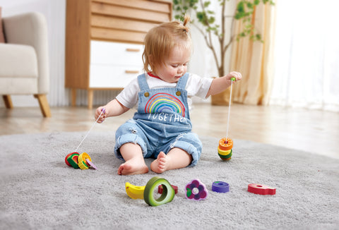 Hape Wooden Colorful Caterpillar Fruit Feast Playset