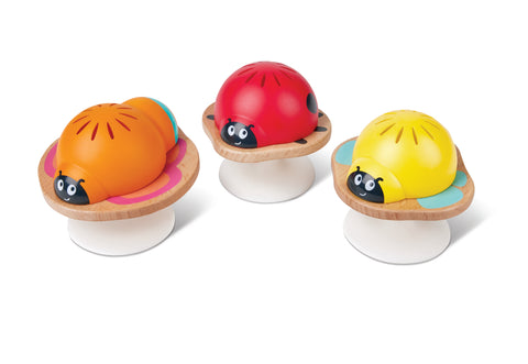 Hape Stay-put Animal Rattles with Suction Cup, 3pc Set, 0M+