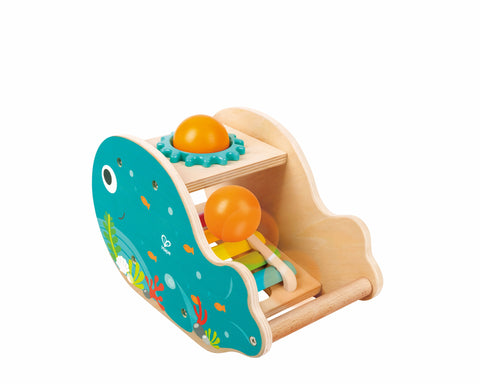 Hape Wooden Musical Whale Tap Bench with Xylophone 3pcs