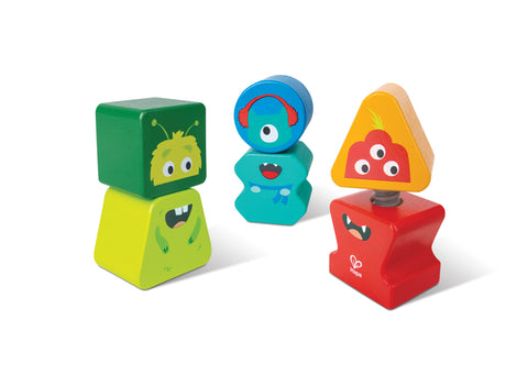 Hape Building Block Monster Buddies, 2Y+, Multicolor