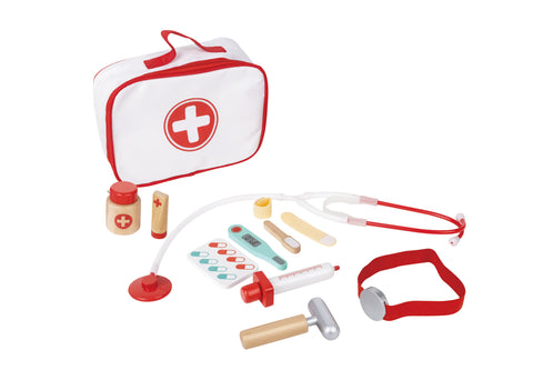 Hape Little Doctor Play Set 12pcs with Bag