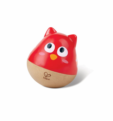 Hape Owl Musical Wobbler, 0M+, Red