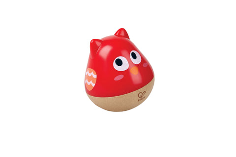 Hape Owl Musical Wobbler, 0M+, Red