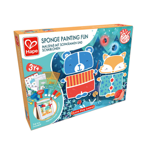 Hape Sponge Painting Fun Art Activity Paint Set