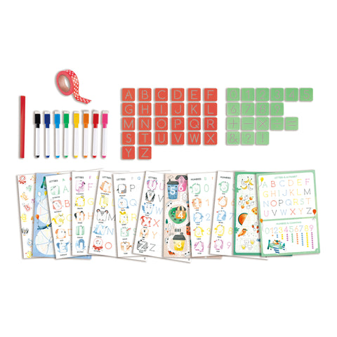 Hape Letters And Numbers Tracing Arts & Craft Set 66pcs