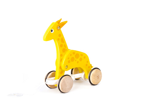 Hape Push and Pull Giraffe Wooden Pull Along Toy