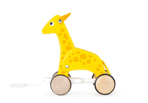 Hape Push and Pull Giraffe Wooden Pull Along Toy