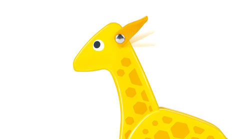 Hape Push and Pull Giraffe Wooden Pull Along Toy