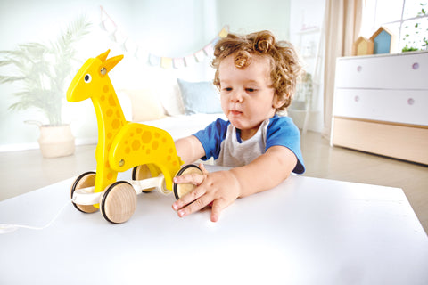 Hape Push and Pull Giraffe Wooden Pull Along Toy