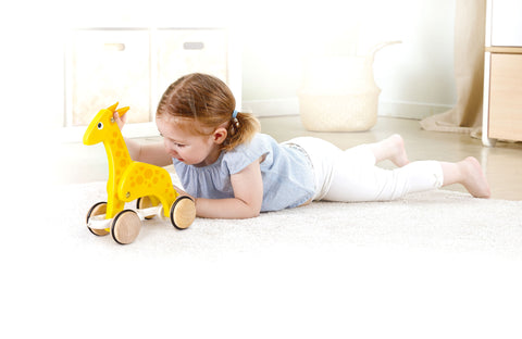 Hape Push and Pull Giraffe Wooden Pull Along Toy