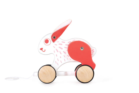 Hape Push and Pull Bunny Wooden Pull Along Toy