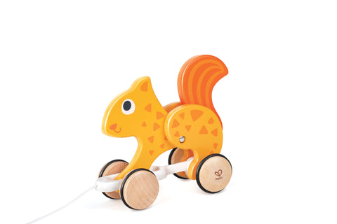 Push and Pull Squirrel Wooden Pull Along Toy