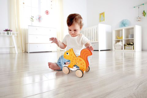 Push and Pull Squirrel Wooden Pull Along Toy