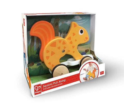 Push and Pull Squirrel Wooden Pull Along Toy