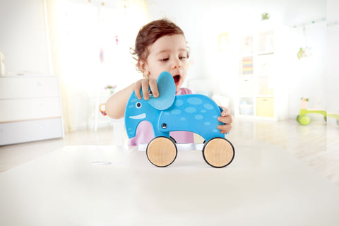 Hape Push and Pull Elephant Wooden Pull Along Toy