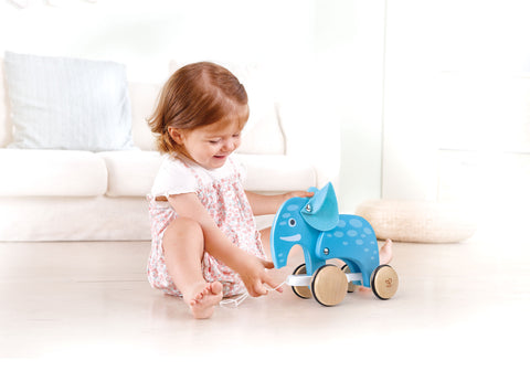 Hape Push and Pull Elephant Wooden Pull Along Toy