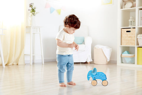 Hape Push and Pull Elephant Wooden Pull Along Toy