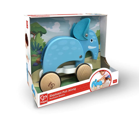 Hape Push and Pull Elephant Wooden Pull Along Toy