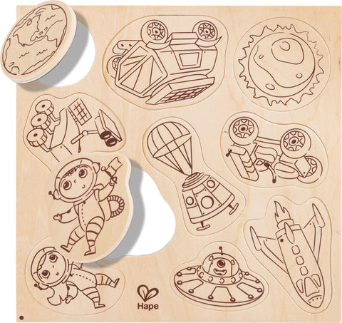Hape DIY Mars Space Life Art & Craft Set with Wooden Magnets