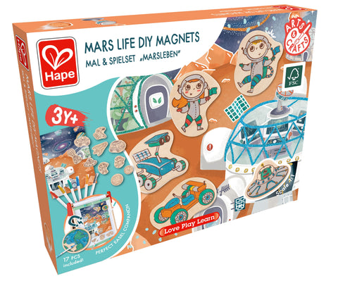Hape DIY Mars Space Life Art & Craft Set with Wooden Magnets