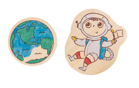 Hape DIY Mars Space Life Art & Craft Set with Wooden Magnets