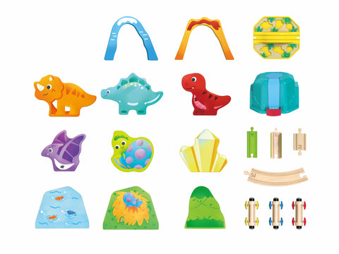 Hape Dinosaur Train Railway Bucket Set 27 pcs