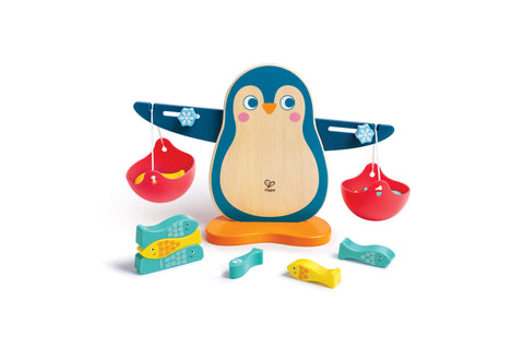 Wooden Penguin Balance Math & Counting Scale 13 pcs