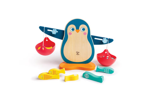 Wooden Penguin Balance Math & Counting Scale 13 pcs