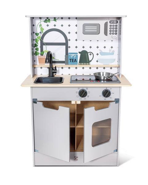 Hape Light & Sound Kitchen Playset w/ Accessories Grey