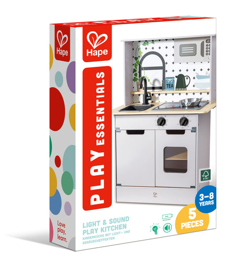 Hape Light & Sound Kitchen Playset w/ Accessories Grey