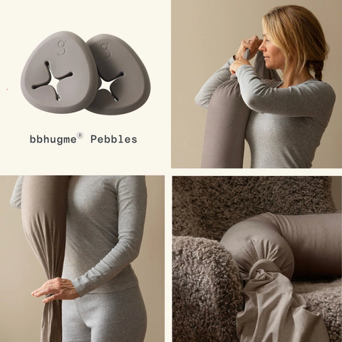 BBHUGME Adjustable Nursing Pillow - Hazel Brown / Stone