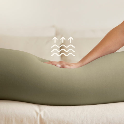 BBHUGME Organic Pregnancy Body Pillow - Olive/Olive
