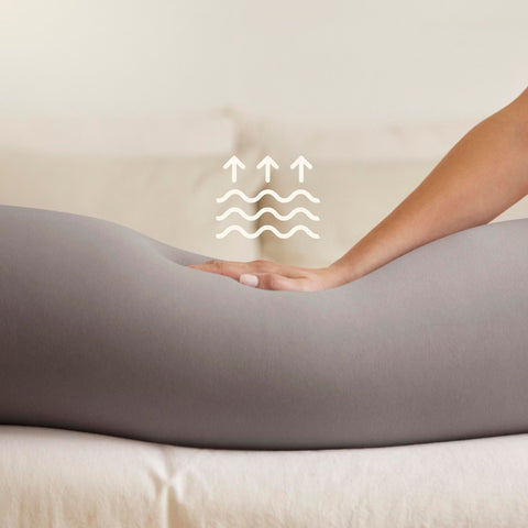 BBHUGME Organic Pregnancy Body Pillow -  Stone/Stone