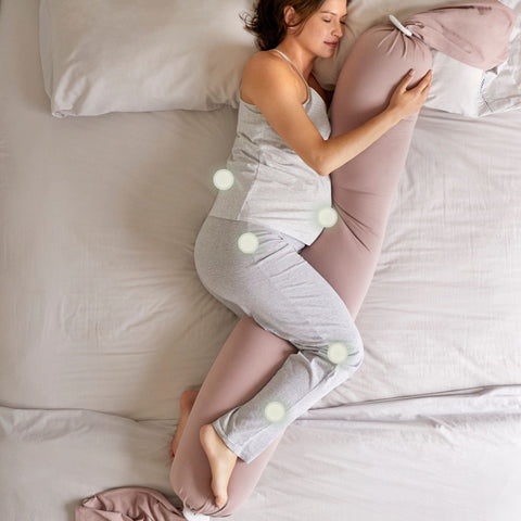 BBHUGME Organic Pregnancy Body Pillow - Pink/Vanilla