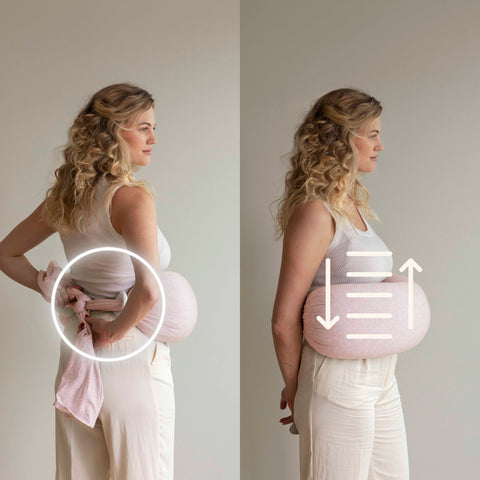 BBHUGME Adjustable Nursing Pillow - Pink Melange