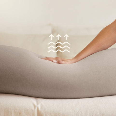 BBHUGME Organic Pregnancy Body Pillow - Beige/Sand