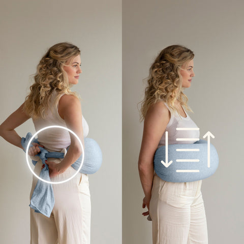 BBHUGME Adjustable Nursing Pillow - Blue Melange