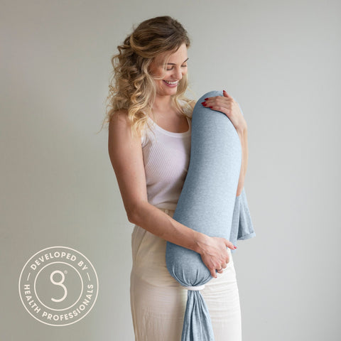 BBHUGME Adjustable Nursing Pillow - Blue Melange
