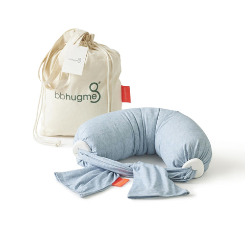 BBHUGME Adjustable Nursing Pillow - Blue Melange