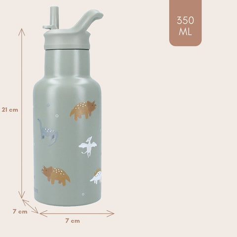 Metal Bottle 350ml Kidzroom Small talk- Green