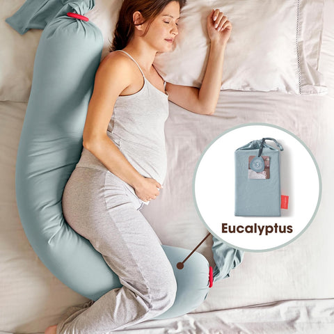 BBHUGME Organic Pregnancy Pillow cover EUCALYPTUS