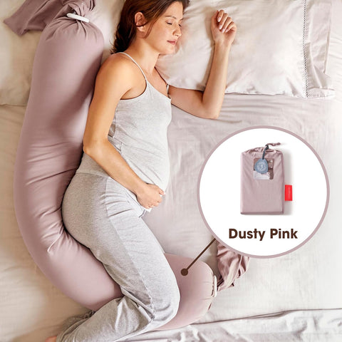BBHUGME Organic Pregnancy Pillow cover DUSTY PINK