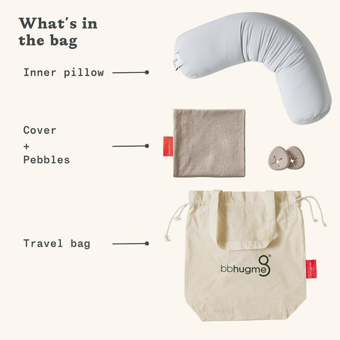BBHUGME Adjustable Nursing Pillow - Seashell Beige /  Sand