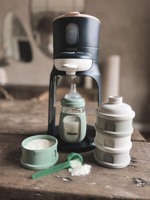 Beaba Formula Milk Container Cotton White Sage Green