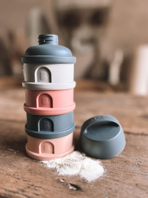 Beaba Formula Milk Container Mineral Grey Pink