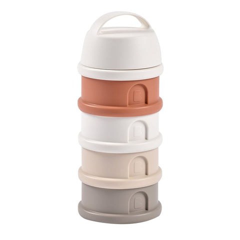 Formula Milk Container 4 Compartments  Cotton White Terracotta