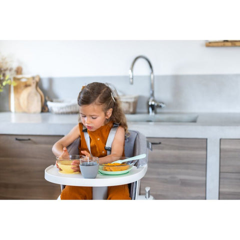 Beaba High Chair Up & Down Textile Seat Grey