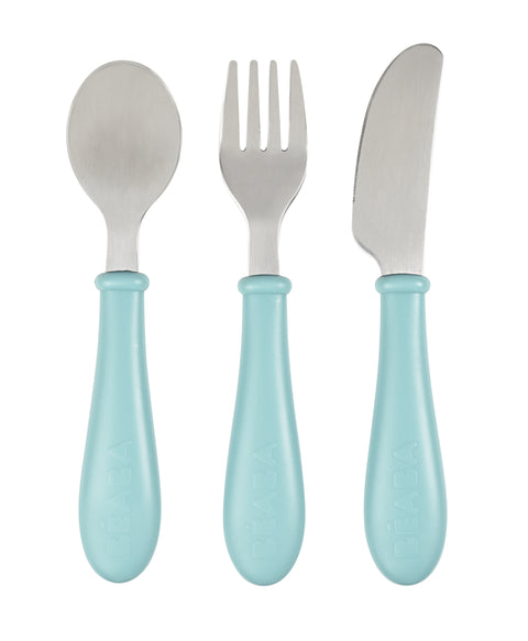 Beaba Stainless Steel Training Cutlery Airy Green